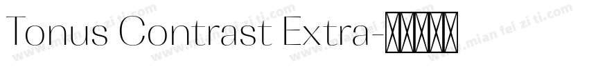 Tonus Contrast Extra字体转换